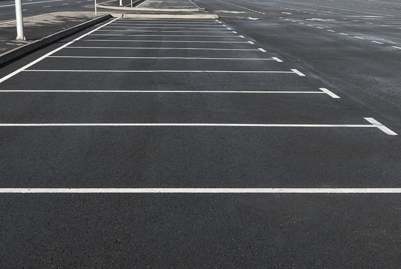 Freshly Resurfaced Parking Lot